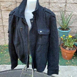 Mens bomber style wool jacket